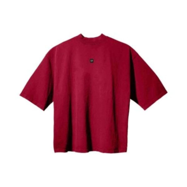 YZY Engineered by Balenciaga Logo Sleeve T-Shirt Red