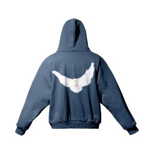 Yeezy x Gap Engineered by Balenciaga Dove Shrunken Hoodie Dark Blue